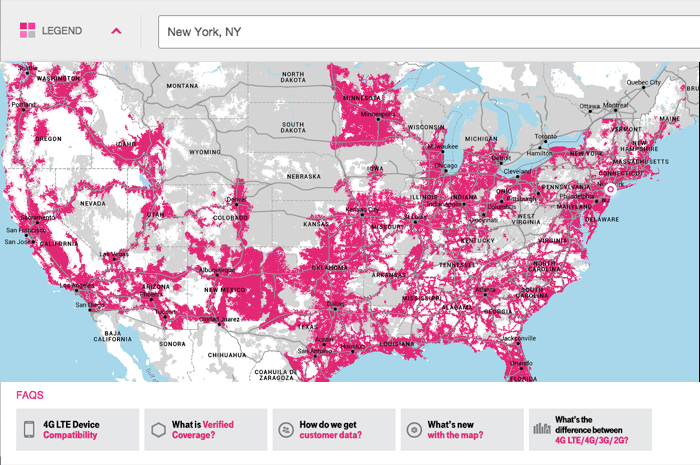 t mobile lte network map