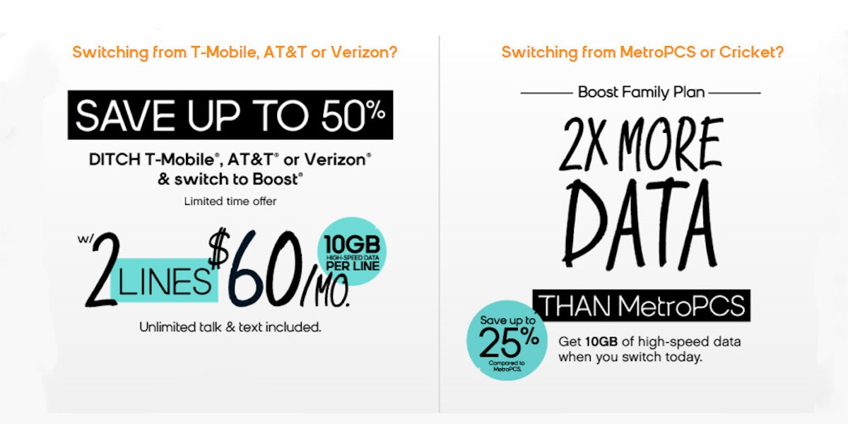 Switch to Boost, save 50 (and get a free phone) WhistleOut