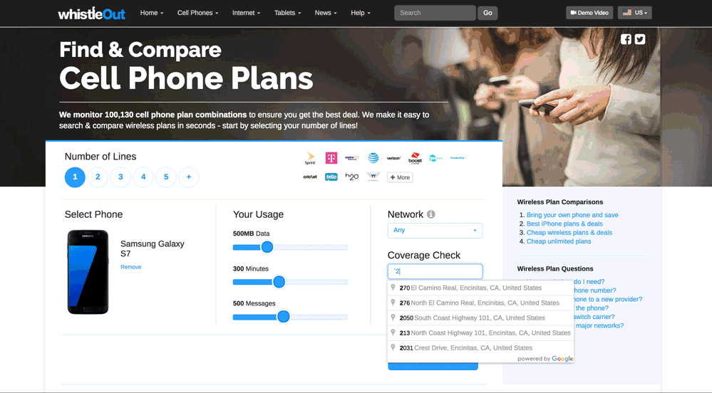 Cell Carrier Comparison Chart