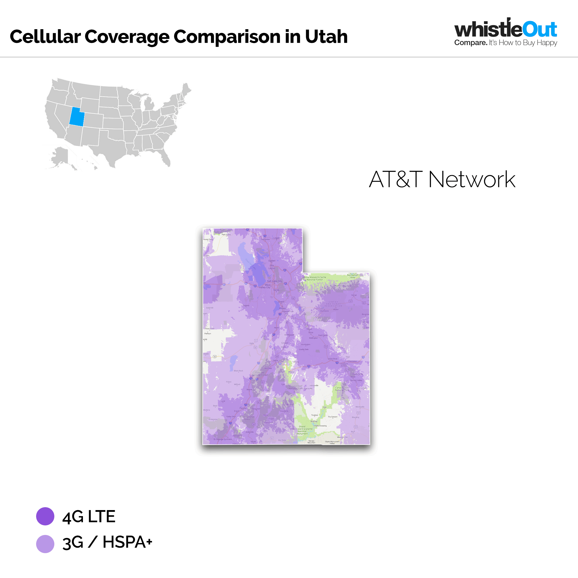 Best Cell Phone Coverage in Utah - UT ATT 