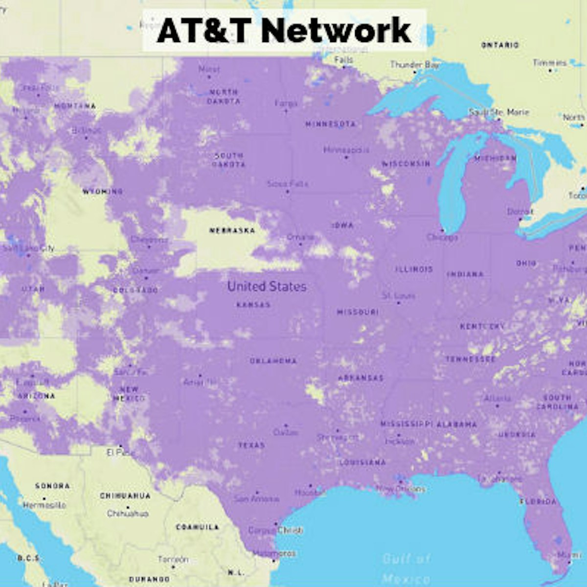 At T Coverage Map How It Compares Whistleout Verizon And At&T Coverage Map