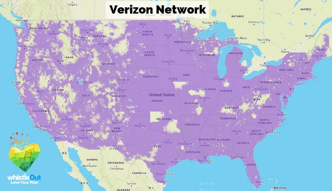 verizon wireless coverage in canada map Verizon Coverage Map How It Compares Whistleout verizon wireless coverage in canada map