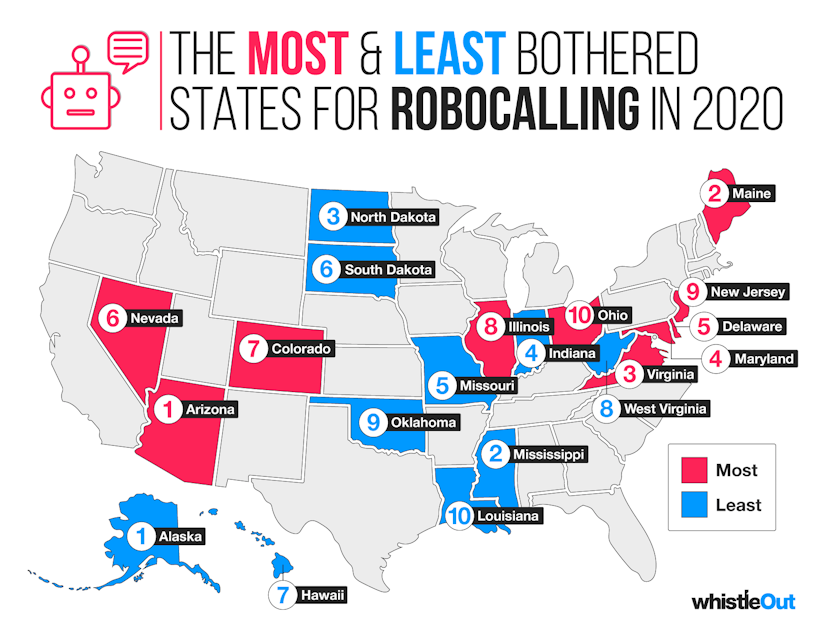 How Bad Is Robocalling in Your State? | WhistleOut