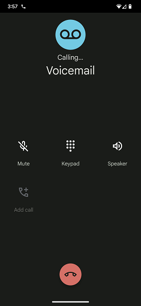 Android phone calling voicemail