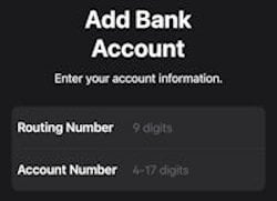 Add bank infomation