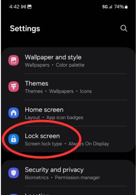 Tap Lock Screen on Android