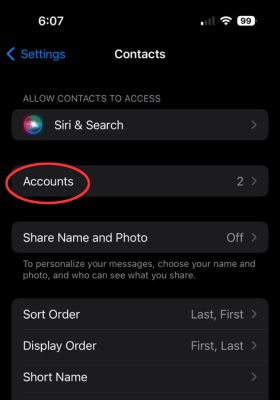 Select Accounts