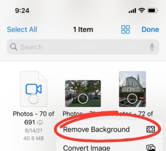 Choose Remove Background