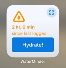 WaterMinder hydration alert