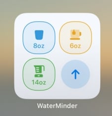 WaterMinder interactive widget options