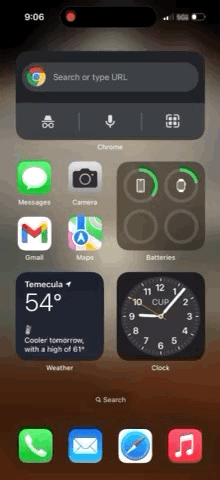GIF of steps for adding pages to Home Screen