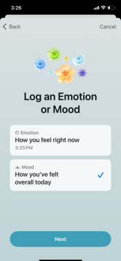 Logging your emotions with State of Mind. 