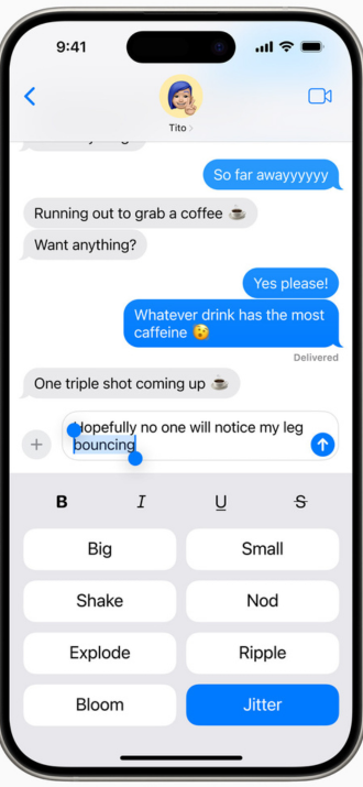 iMessage effects for iOS 18