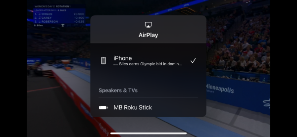 Cast the Olympics from your iPhone to a nearby TV with AirPlay. 