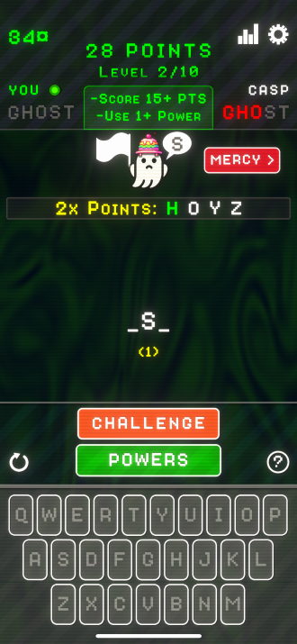 Screenshot of Phantolex app interface