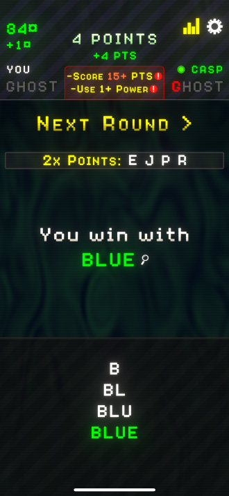Screenshot of Phantolex win screen