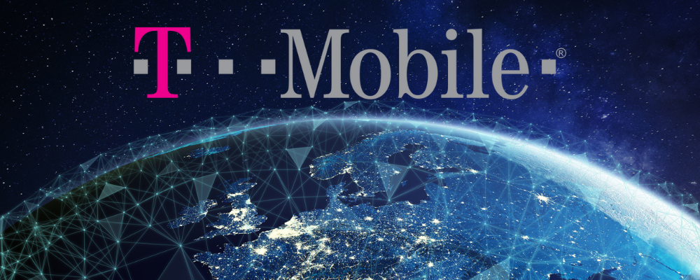 Image of global network with T-Mobile logo in front of it