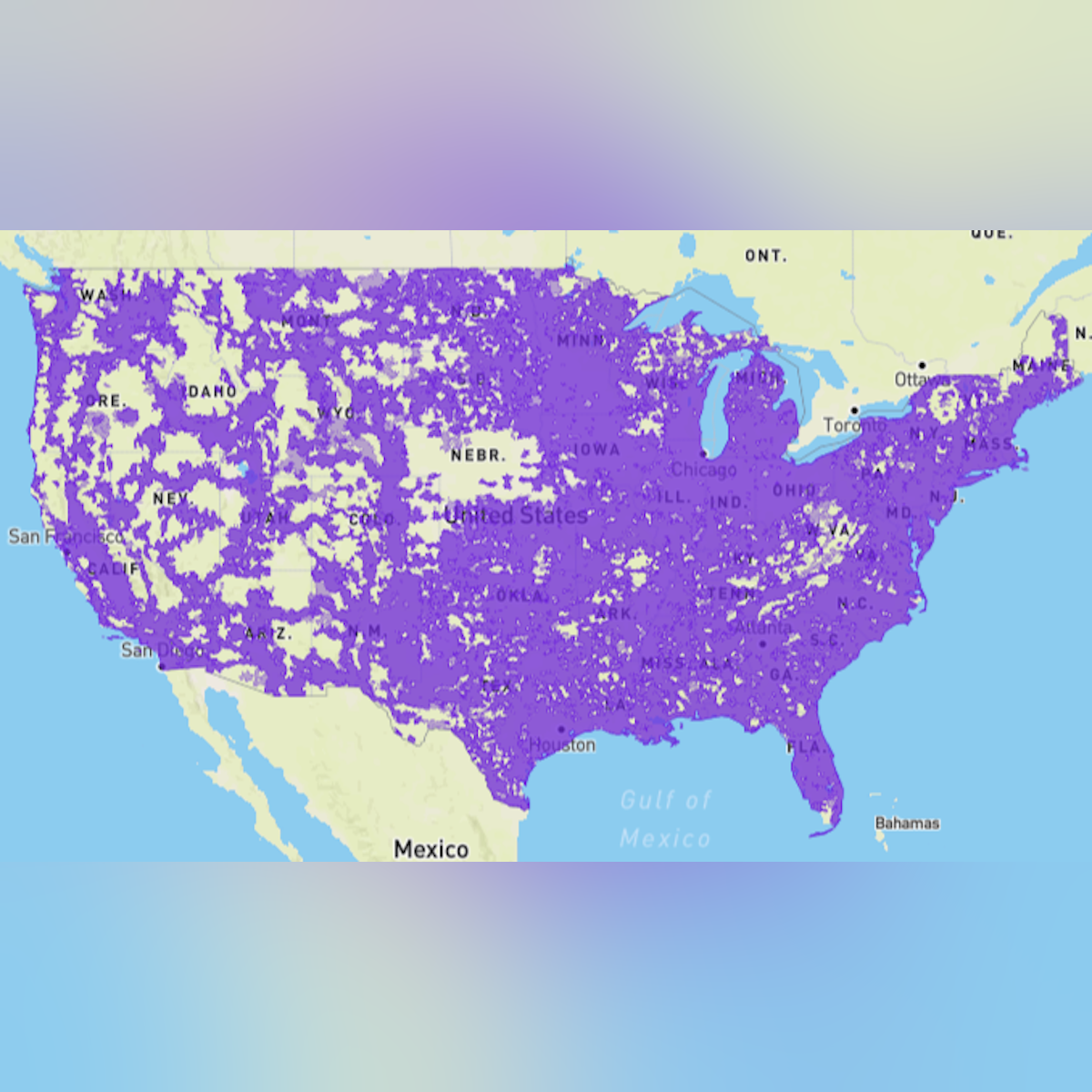 Comcast State Coverage Map T Mobile Coverage Map Mapping T Mobile, Dish, Comcast And AT&T: Who