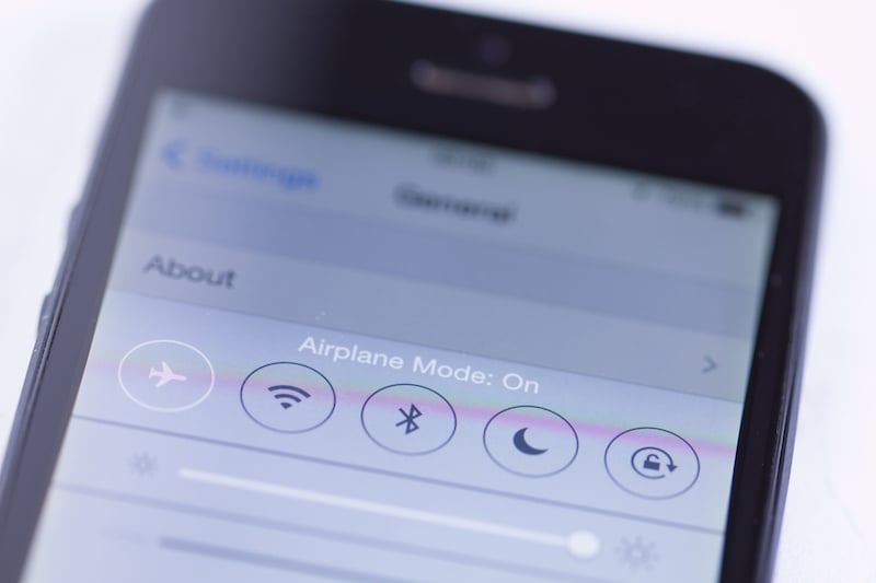 Cell phone showing the Airplane Mode menu