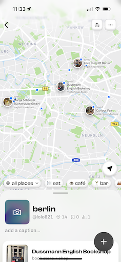Screenshot of Corner trip planning map