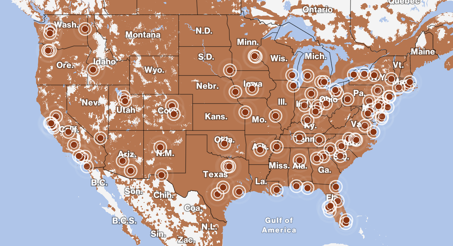 Verizon's 5G coverage map