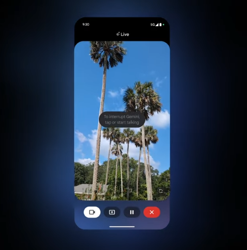 Gemini Live demo during Google IO.