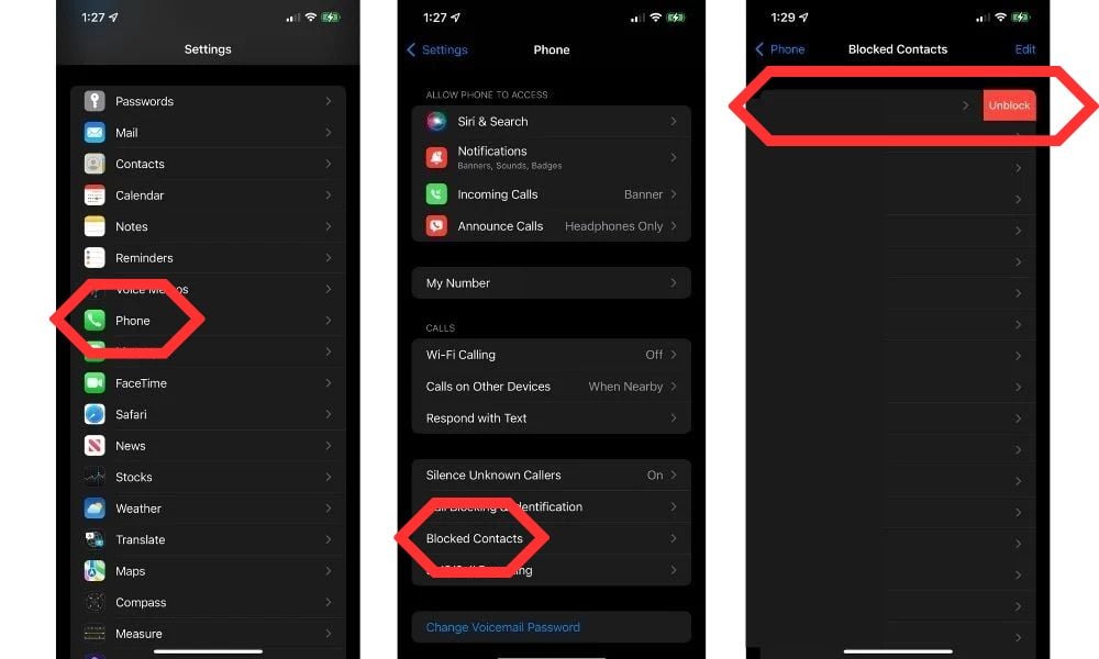 Managed blocked numbers