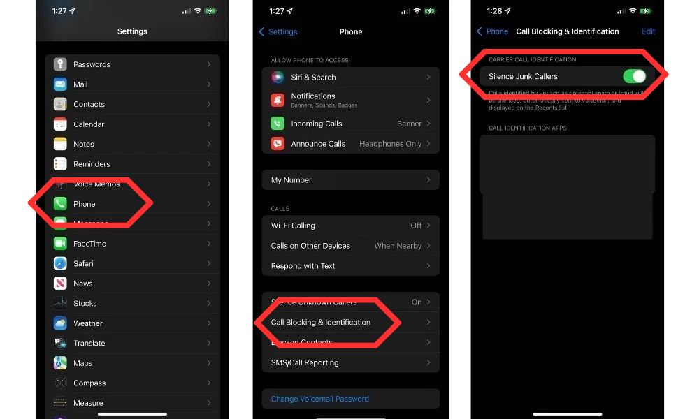 Silence spam callers