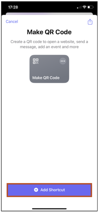 add shortcut