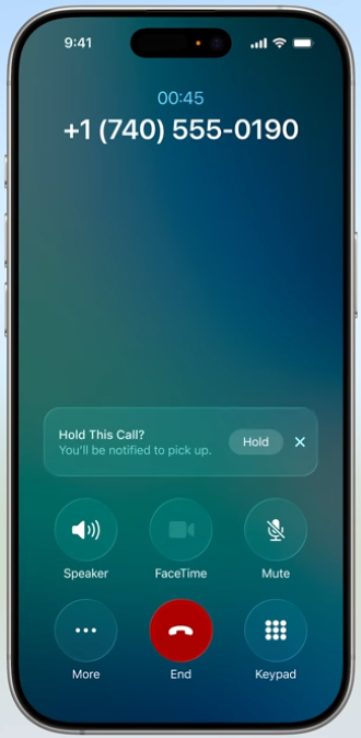 Hold Assist in iOS 26. Hold Assist in iOS 26.