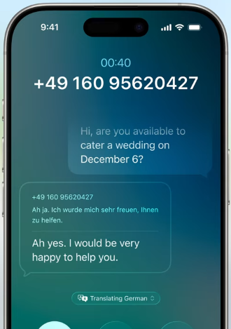 Live Translation in iOS 26. Live Translation in iOS 26.
