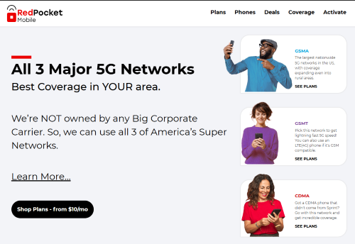 Select your network here on Red Pocket’s website. Select your network here on Red Pocket’s website.