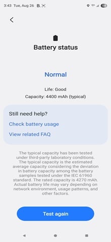 Battery status