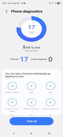 Phone diagnostics