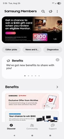 Samsung member's app