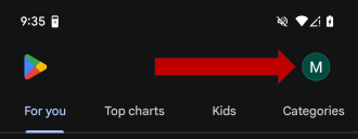 Tap the profile icon in the top right corner.