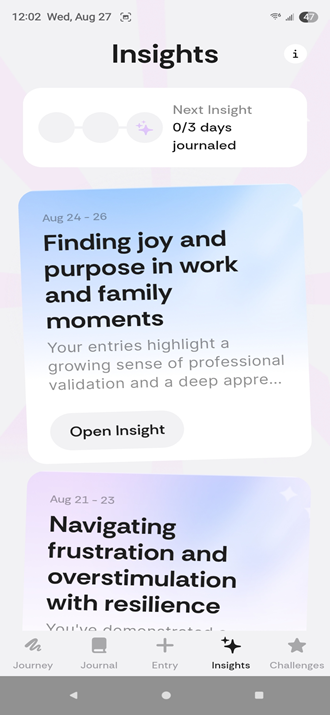 Screenshot of Honestly insights
