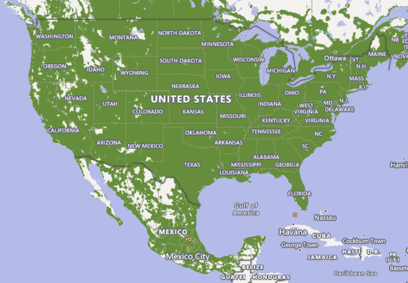 Cricket coverage map.
