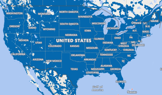 AT&T coverage map