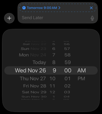 Select date and time. 
