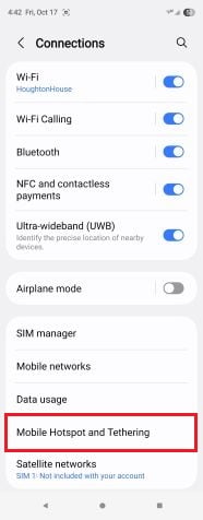 find mobile hotspot and tethering