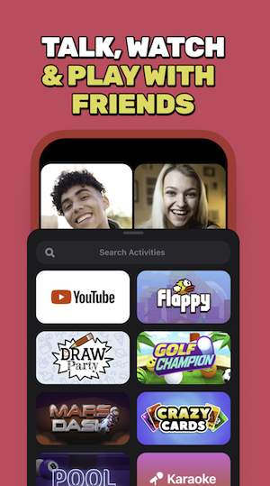 Bunch screenshot showing available multiplayer activities