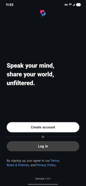 UpScrolled app download page