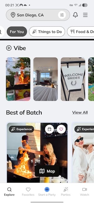 BACH app showing events in my area