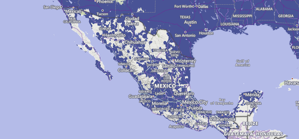 AT&T full Mexico coverage map