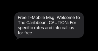 T-Mobile alert from joining an international network.