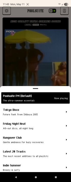 Change your playlist on the app.
