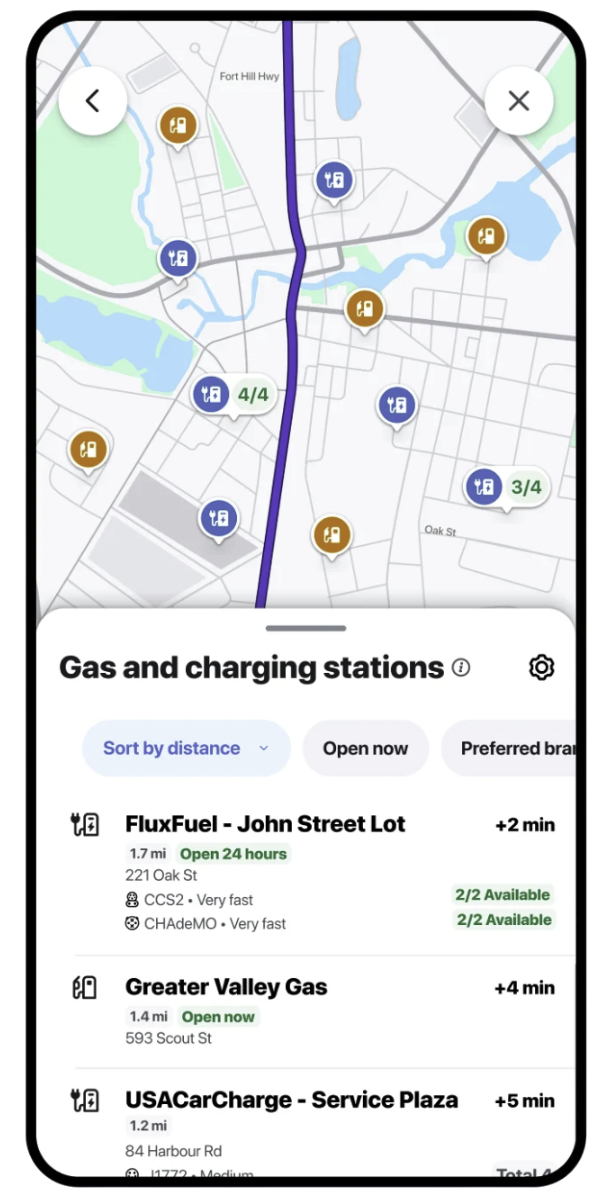 Waze app interface when planning a new trip. Waze app interface when planning a new trip.