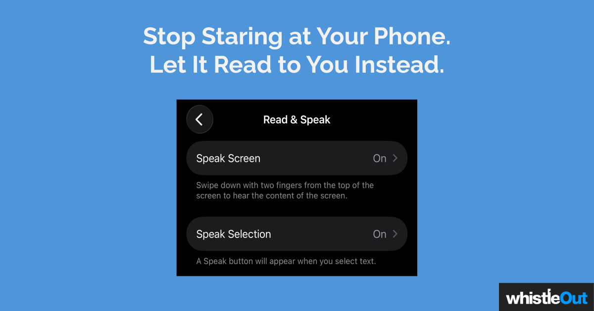 How to Use Speak Screen on iPhone | WhistleOut