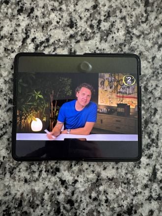 Extreme bezels for video playback on the inner screen of a Galaxy Z Fold5, image two
